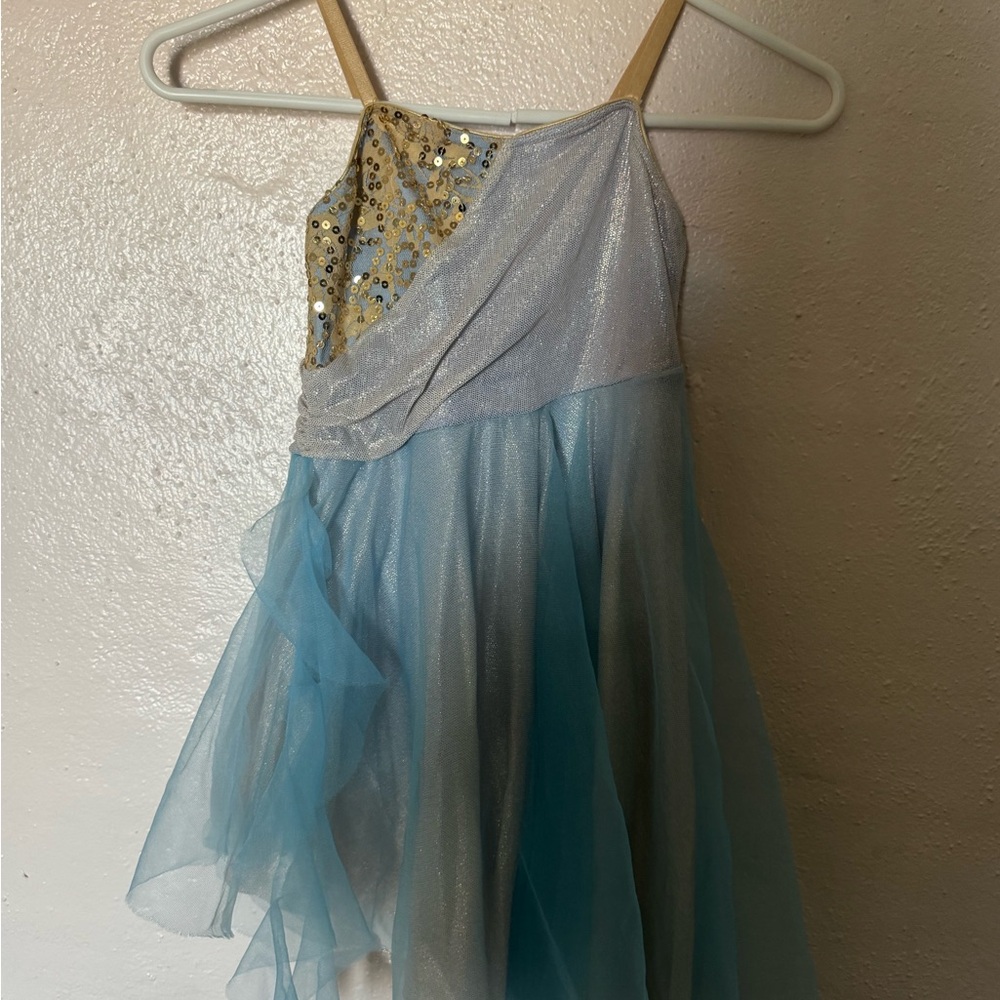 Sparkling Blue and Gold Kids Costume